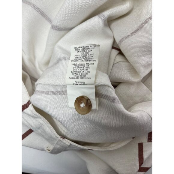 O'Neill Morris Shorts Sz 27 White Brown Striped Viscose Blend Button Up Shorts - Picture 9 of 10